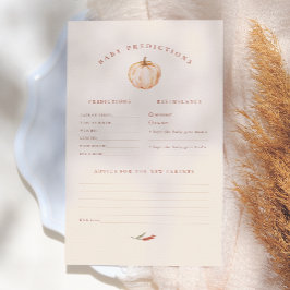 Jogo de Aviso de Pumpkin Floral Chá de fraldas