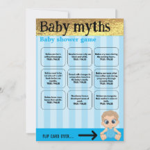 Jogo de Babyshower Menino Azul e Dourado