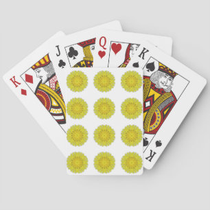 Jogo de Baralhos Estampa Floral Amarela