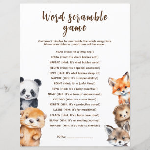 Jogo de Bebê Caos de Palavras Animais da Floresta