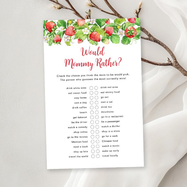 Jogo de Bebê Strawberry Would Mommy Rather (Criador carregado)