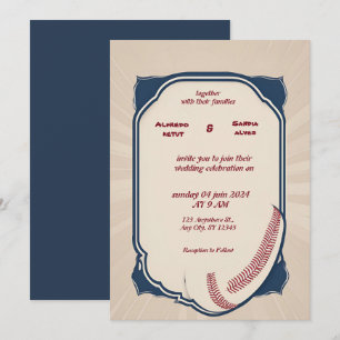 Jogo de beisebol sobre esporte Tema Convites para 
