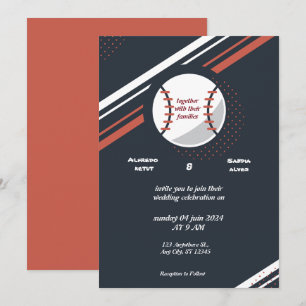Jogo de beisebol sobre esporte Tema Convites para