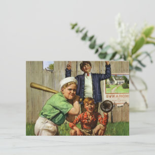 Jogo de beisebol vintage, meninos crianças jogador
