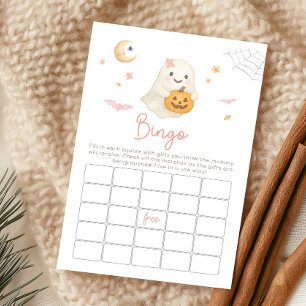 Jogo de Bingo Boo Pequeno de Halloween Rosa