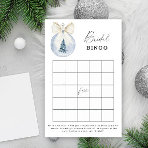 Jogo de bingo chá de panela de inverno azul