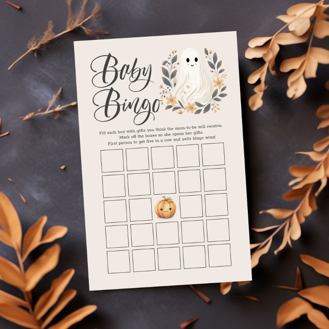 Jogo de Bingo de Baby Shower de Halloween Fantasmi (Criador carregado)