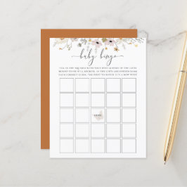 Jogo de Bingo de Bebê de Flor Selvagem