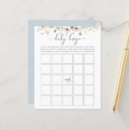 Jogo de Bingo de Bebê de Flor Selvagem