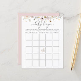 Jogo de Bingo de Bebê de Flor Selvagem