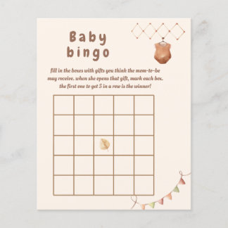 Jogo de bingo de bebê no berçário de Boho.