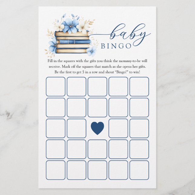 Jogo de Bingo de Bebê para Chá de Bebê de Contos d (Frente)