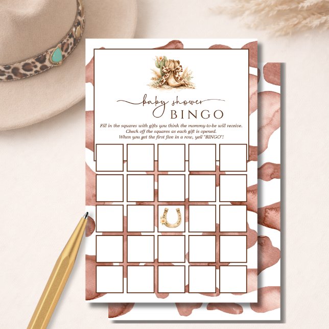 Jogo de Bingo de Chá de Bebê Western Rústico (Criador carregado)