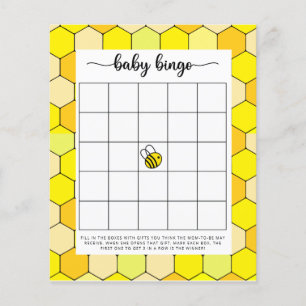 Jogo de bingo de Chá de fraldas de abelhas