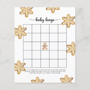 Jogo de bingo de Chá de fraldas de pão-de-gengibre