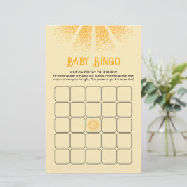 Jogo de bingo de Chá de fraldas sunshine