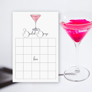 Jogo de bingo de chá de noiva de Cocktail