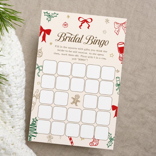 Jogo de Bingo de Chá de Noiva de Natal (Criador carregado)