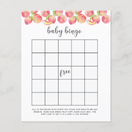 Jogo de bingo de chás de bebê em aquarela pêssego