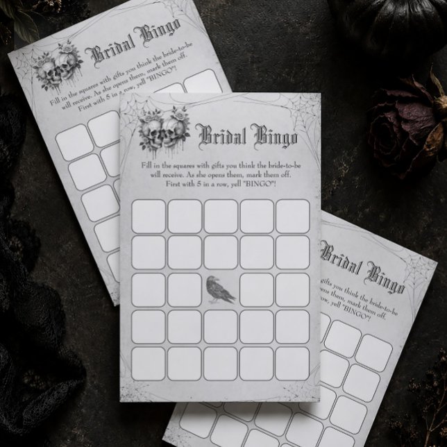 Jogo de Bingo de Chuveiro de Noiva de Halloween de (Criador carregado)