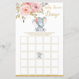 Jogo de Bingo de Chuvinha de Bebê Elefante Ativida