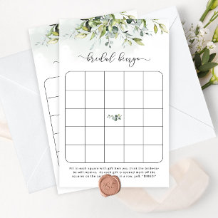 Jogo de bingo de cunha verde
