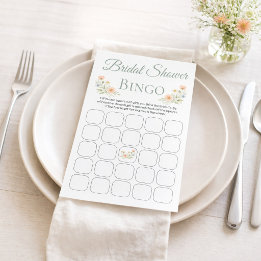 Jogo de Bingo de Flores Silvestres para Chá de Noi