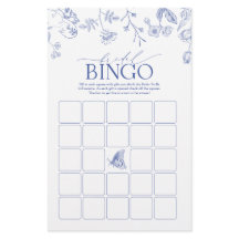 Jogo de Bingo de Maravilha Vitoriano Azul e Branco