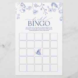 Jogo de Bingo de Maravilha Vitoriano Azul e Branco