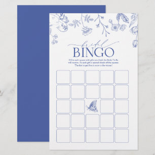 Jogo de Bingo de Maravilha Vitoriano Azul e Branco