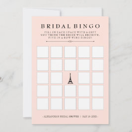 Jogo de Bingo de Noiva Paris Elegance para Chá de