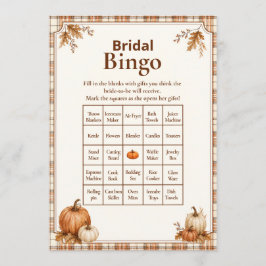 Jogo de Bingo de Noivado com Xadrez de Abóbora Edi