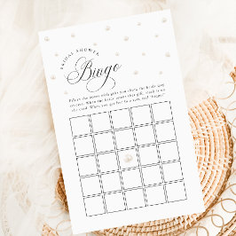 Jogo de Bingo de Presente de Chá de Noiva Pérola C