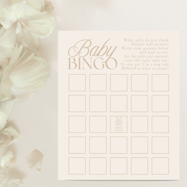 Jogo de Bingo de Presentes para Chá de Bebê do Urs (Criador carregado)