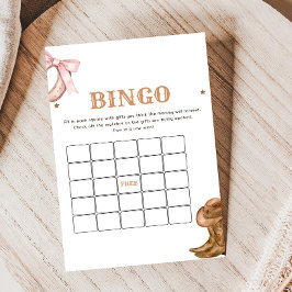 Jogo de Bingo de Revelação de Gênero Botas e Laços