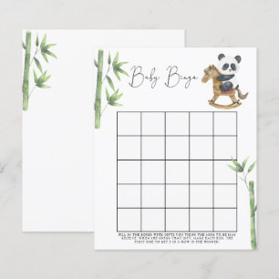jogo de bingo do Chá de fraldas Bear Panda
