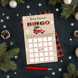 Jogo de Bingo do Chá de fraldas de Natal
