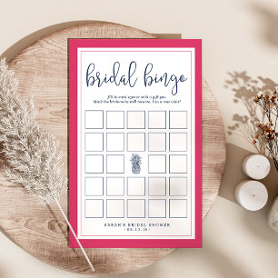 Jogo de Bingo do Chá de panela de Ananás Rosa e Ma
