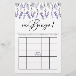 Jogo de Bingo do Chá de panela de Lavandas