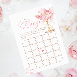 Jogo de Bingo do Chá de panela Rosa
