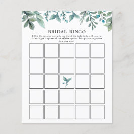 Jogo de Bingo do Chá de panela Verde Moderno Elega
