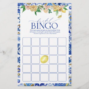 Jogo de Bingo do Chá Limão do Mediterrâneo Elegant
