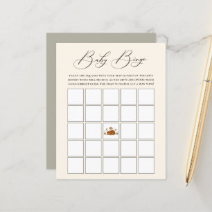 Jogo de Bingo do Tema do Urso Celeste