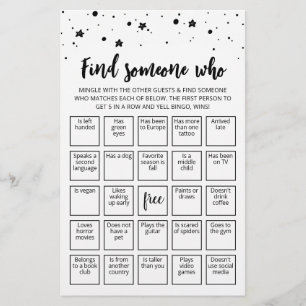 Jogo de Bingo Encontre Alguém Editável