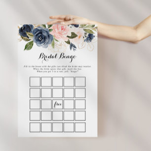 Jogo de Bingo Floral de Noiva Elegante