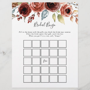 Jogo de Bingo Floral Floral primavera