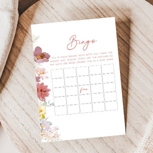 Jogo de Bingo Floral para Chás de Bebê