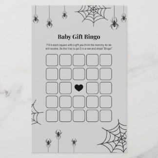 Jogo de Bingo Minimalista Um Pequeno Boo Neutro em