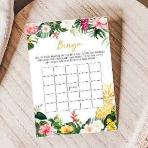 Jogo de Bingo para Chá de Bebê Abacaxi Aloha Baby