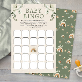 Jogo de Bingo para Chá de Bebê Boho